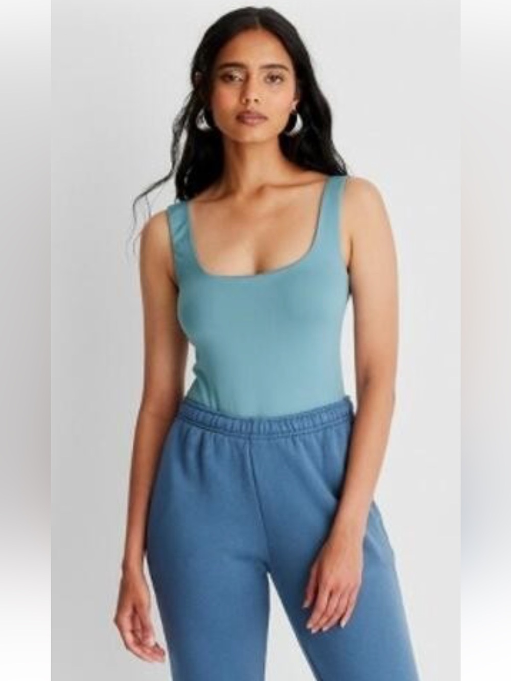 a new day Seafoam Scoop Neck Tank Bodysuit
